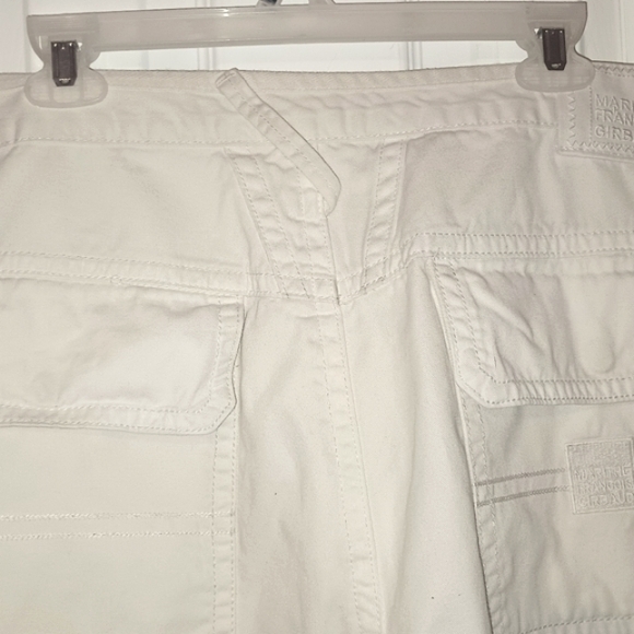 Vintage 90s Girbaud 40 Relaxed Fit Biker Cargo Shorts White - Picture 4 of 4